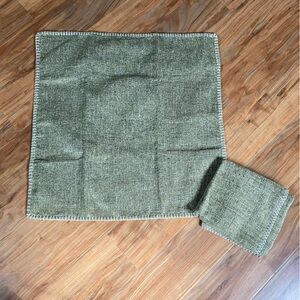 Set of 2 pillow covers- 24x24- OLIVE GREEN- never used!